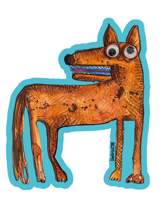 4x4 Google Eyed COYOTE Sticker