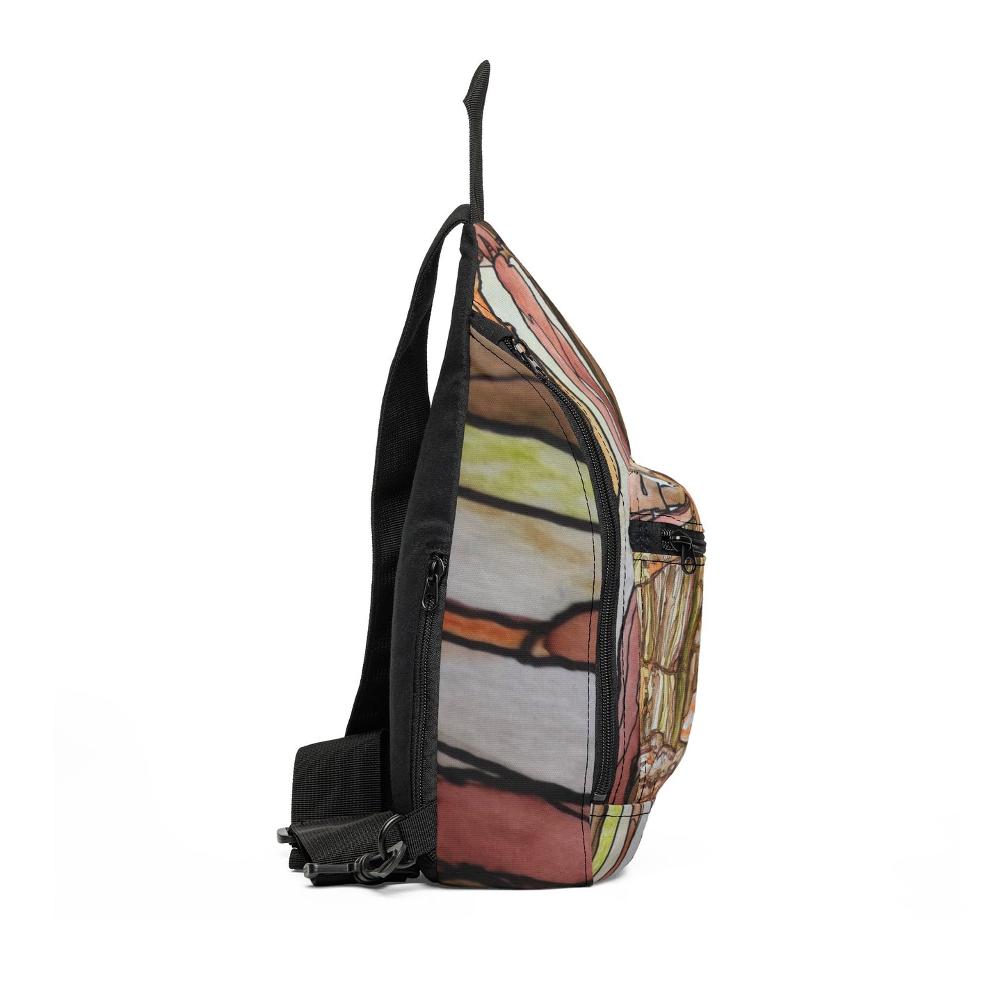 Arch Earth Arch Pattern Sling Bag — Nature Trail/Urban Street Art Crossbody Pack