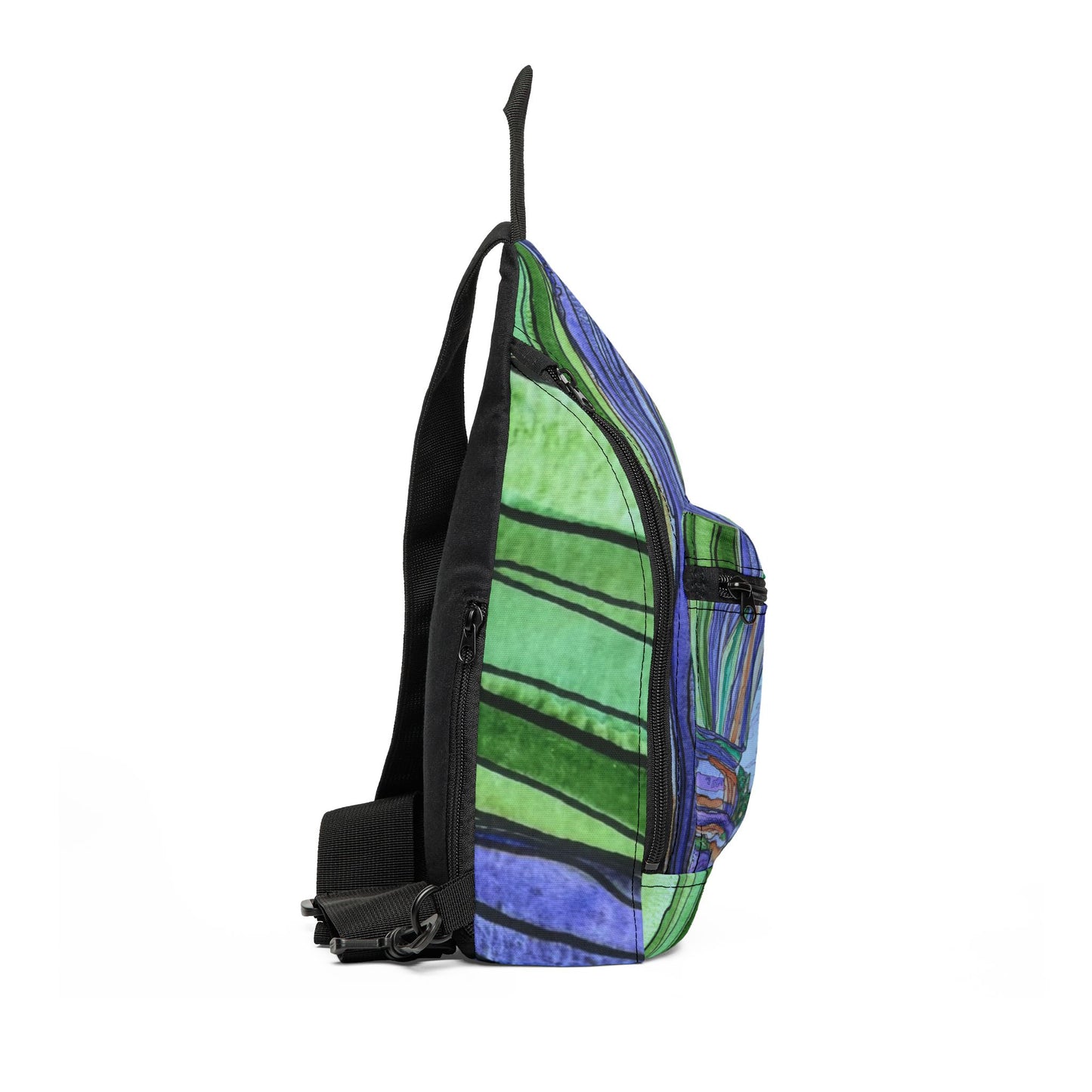Royal Arch Pattern Sling Bag — Nature Trail/Urban Street Art Crossbody Pack
