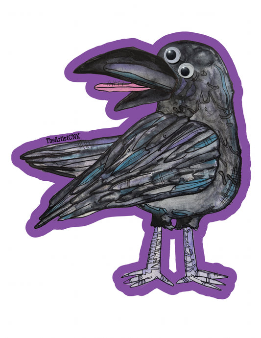4x4 Google Eyed RAVEN Sticker