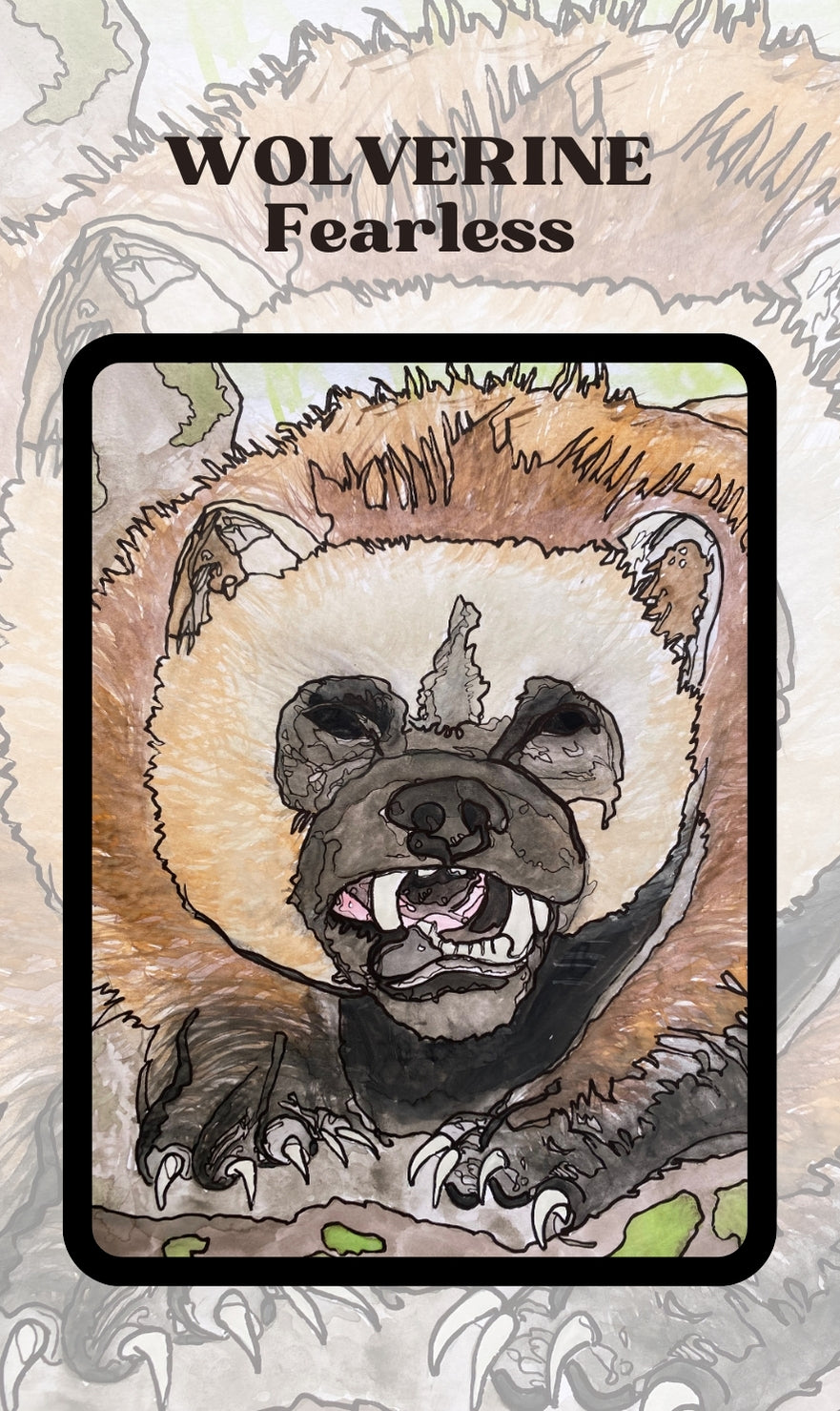 Spirit Creatures BIG & small Medicine Cards CANVAS BOOKMARKS