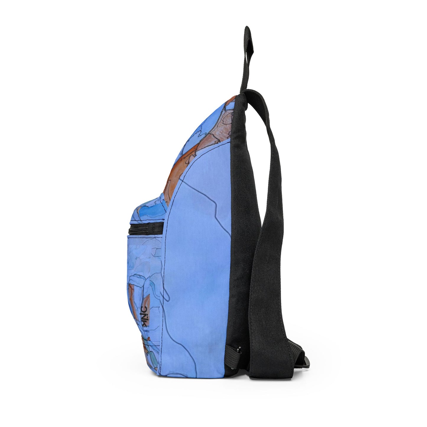 Balanced Earth Pattern Sling Bag — Nature Trail/Urban Street Art Crossbody Pack