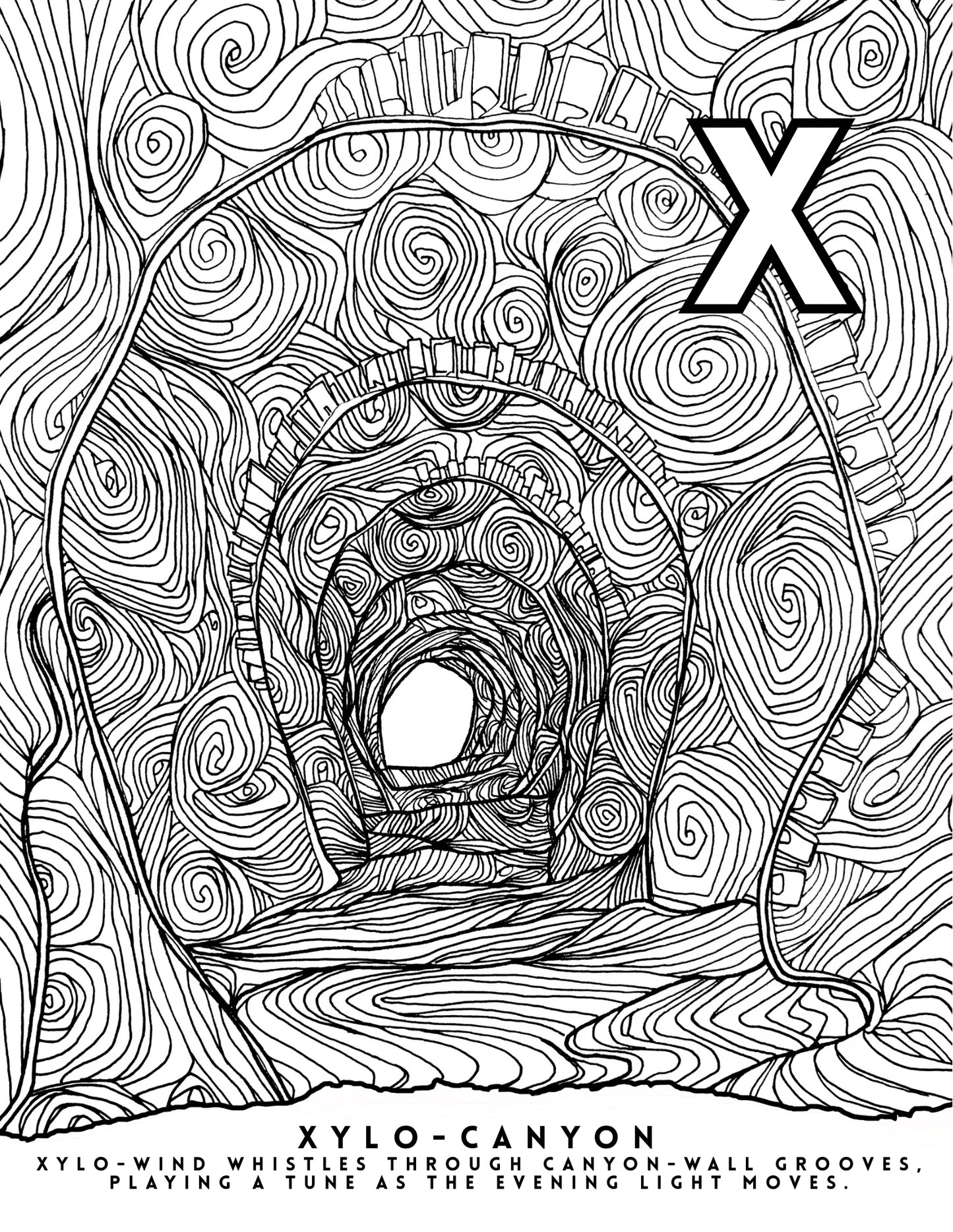 A-Z A Canyon Journey in Rhyme Coloring Book