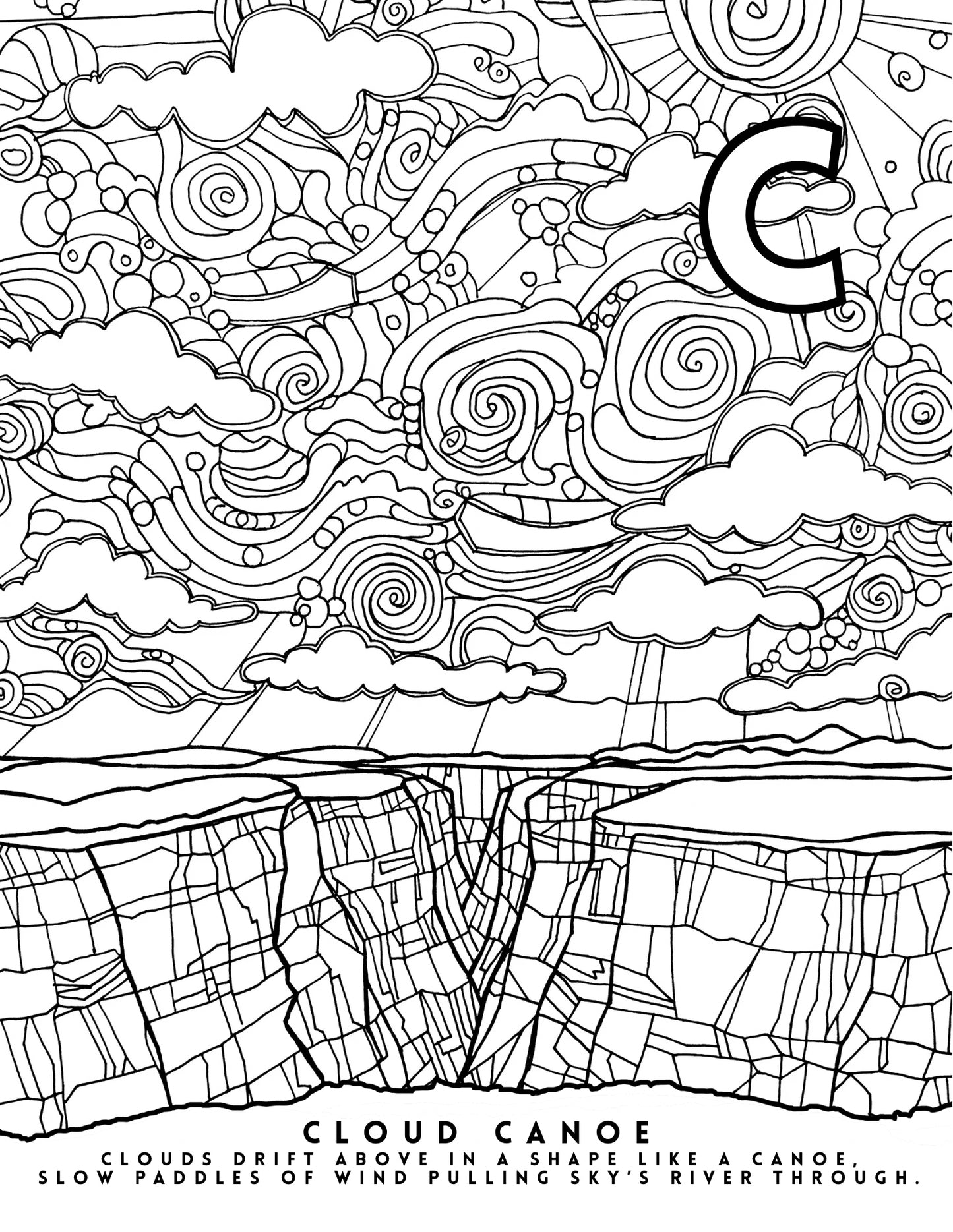A-Z A Canyon Journey in Rhyme Coloring Book