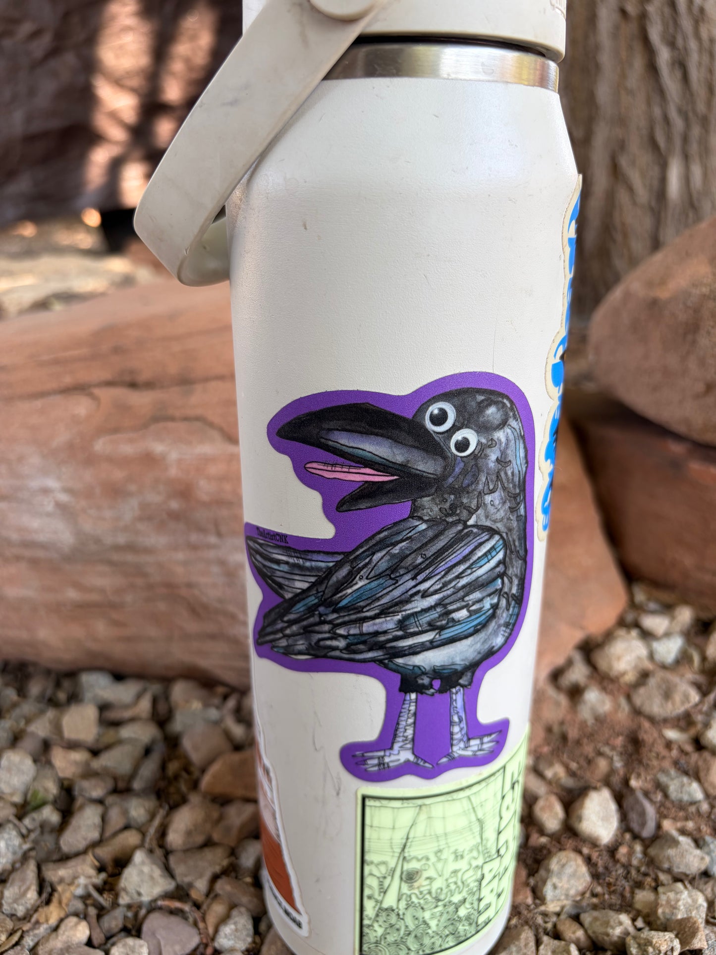 4x4 Google Eyed RAVEN Sticker