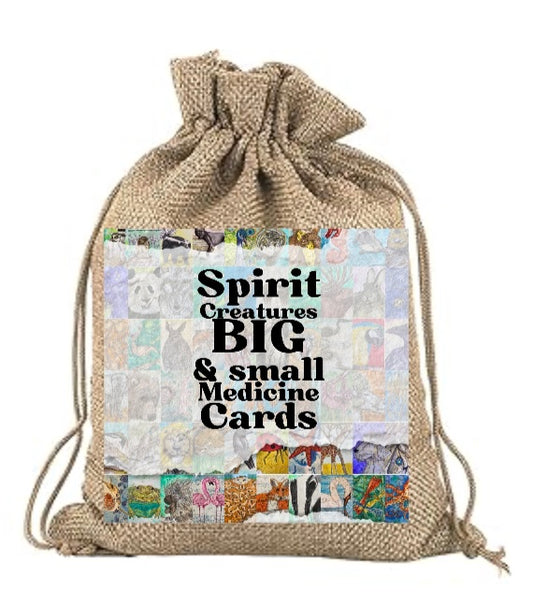 Medicine Cards Burlap Bag