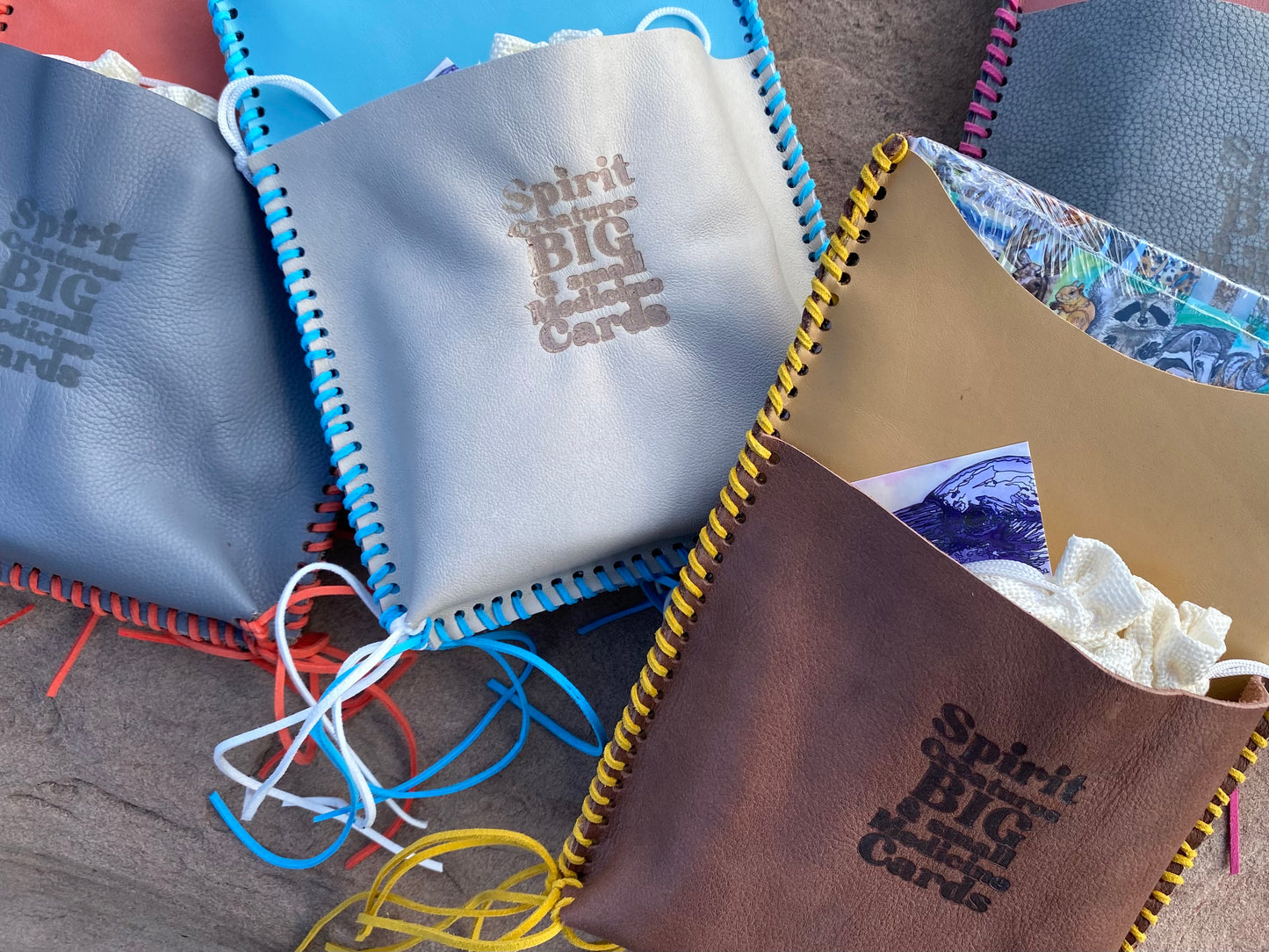 Spirit Creatures BIG & small Medicine Cards with Leather Book Bag
