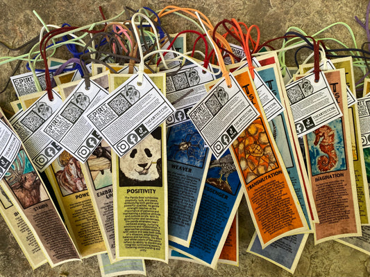 Spirit Creatures BIG & small Medicine Cards CANVAS BOOKMARKS